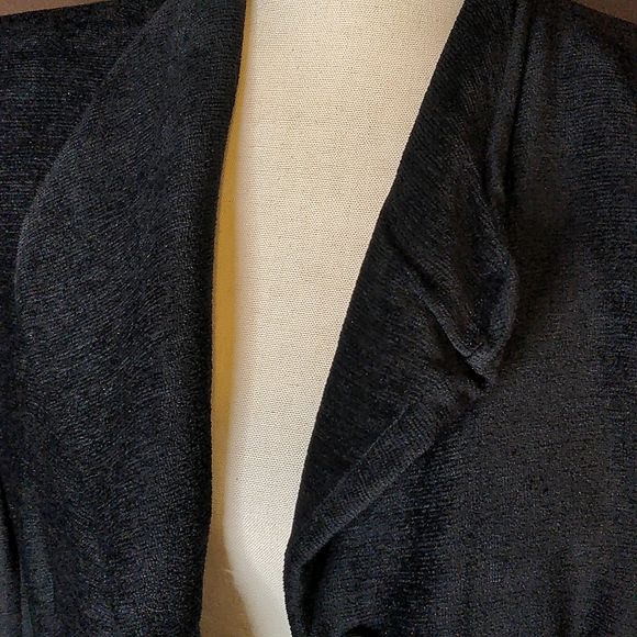 Giorgio Armani vintage black textured 5 button collared long blazer jacket sz 44 - Picture 8 of 11